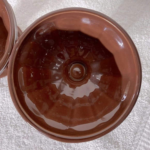 Houston Harvest Hershey Brown Ceramic Sundae Dishes x2 - Picture 7 of 13